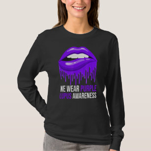 Lupus Lips In May We Wear Purple Lupus Awareness T-Shirt