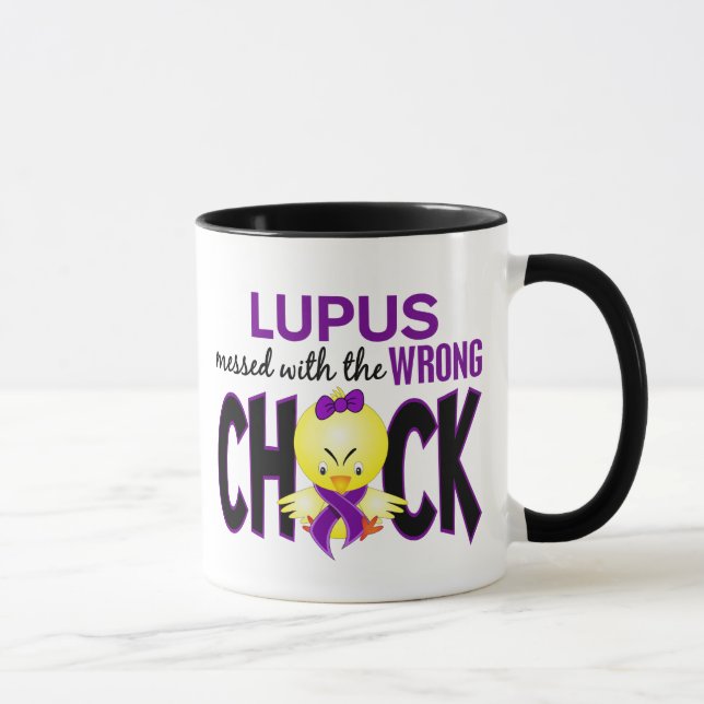 Lupus Messed With The Wrong Chick Mug (Right)
