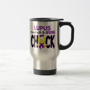 Lupus Messed With The Wrong Chick Travel Mug