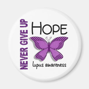 Lupus Never Give Up Hope Butterfly 4.1 Magnet