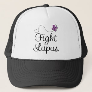 Lupus purple butterfly trucker hat