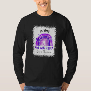 Lupus Rainbow In May We Wear Purple Lupus Awarenes T-Shirt