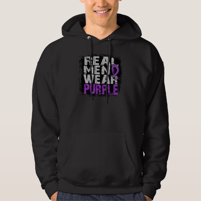 Lupus Real Men Wear Purple Hoodie (Front)