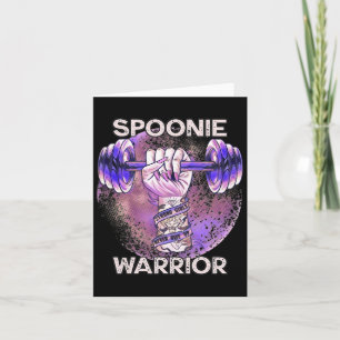 Lupus Spoonie Warrior Barbell Purple Fist Strong G Card