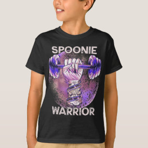 Lupus Spoonie Warrior Barbell Purple Fist Strong G T-Shirt
