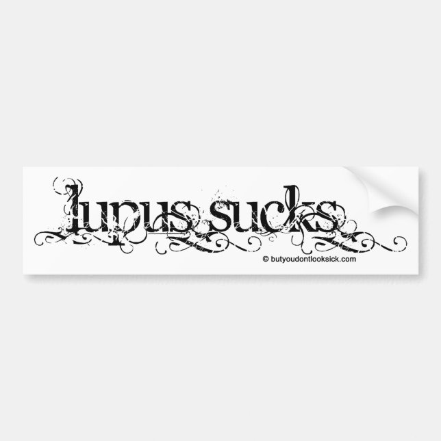 Lupus Sucks Bumper Sticker (Front)