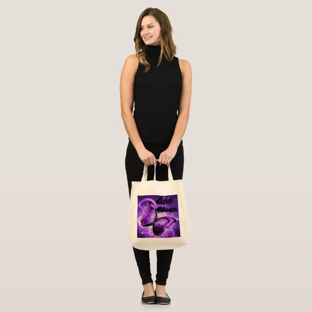 Lupus Warrior Butterfly Tote Bag (Front (Model))