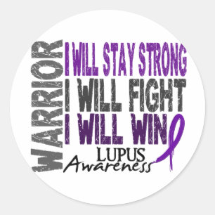 Lupus Warrior Classic Round Sticker