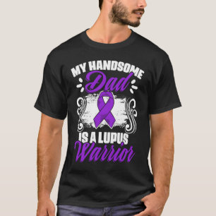 Lupus Warrior Dad  Lupus Purple Ribbon Lupus Aware T-Shirt