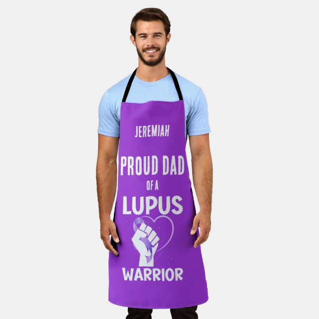 LUPUS WARRIOR Father's Day Proud Dad  Apron (Worn)