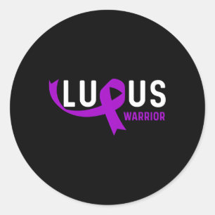 Lupus Warrior Lupus Awareness Classic Round Sticker
