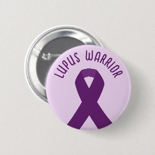 Lupus Warrior Lupus Awareness Purple Ribbon 6 Cm Round Badge