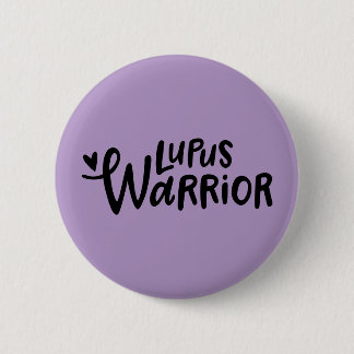 Lupus Warrior Pin – Hand Lettered Awareness Button