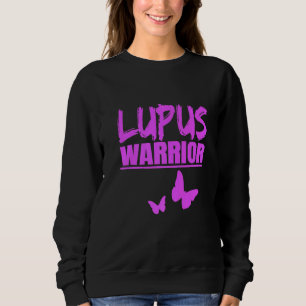 Lupus Warrior Purple Butterflies Sweatshirt