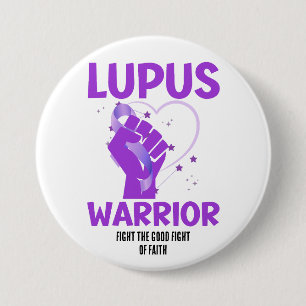 LUPUS WARRIOR Purple Raising Awareness Month 7.5 Cm Round Badge