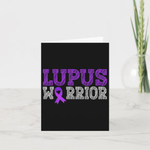 Lupus Warrior Purple Ribbon Lupus Awareness Month Card
