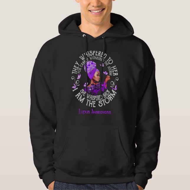 Lupus Warrior She Whispered Back I Am The Storm Hoodie (Front)