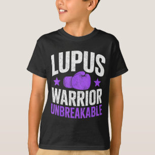 Lupus warrior unbreakable awareness purple ribbon T-Shirt