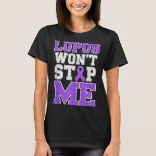 Lupus won't stop warrior fighter awareness purple T-Shirt