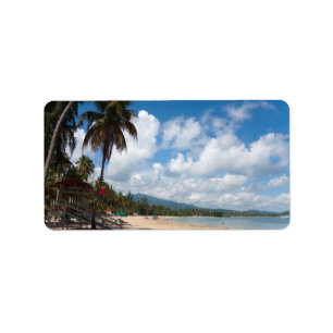 Luquillo Beach Puerto Rico Label