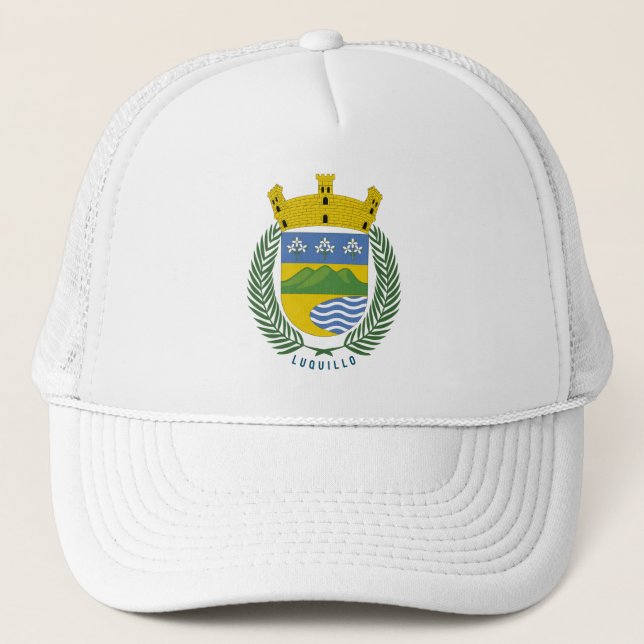 Luquillo coat of arms - Puerto Rico Trucker Hat (Front)