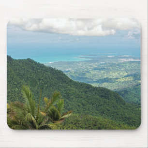 luquillo mountains overlooking coastal puerto rico mouse mat