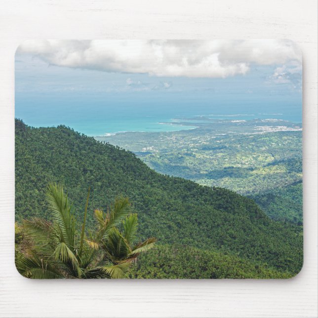 luquillo mountains overlooking coastal puerto rico mouse mat (Front)