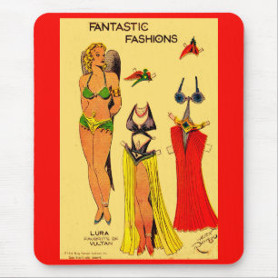 Lura Favourite of Vultan paper doll Flash Gordon Mouse Mat