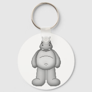 Lura's Critter Plump Hippo Key Ring