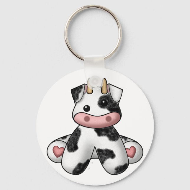 Lura's Stuffed Cow Key Ring (Front)