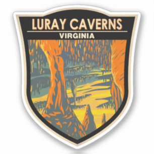Luray Caverns Virginia Travel Art Badge