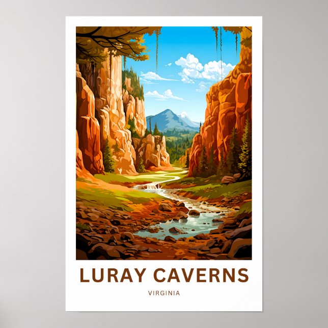 Luray Caverns Virginia Travel Print (Front)