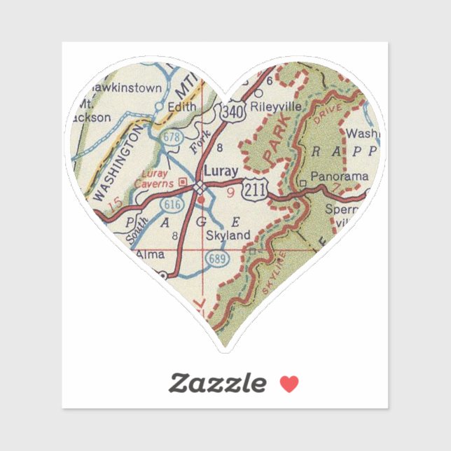 Luray Virginia Vintage Map (Sheet)