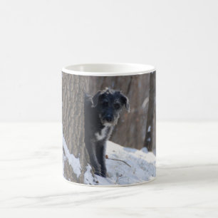 Lurcher Behind A Tree - Mug