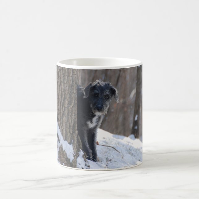 Lurcher Behind A Tree - Mug (Center)
