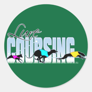 Lure Coursing Dogs Classic Round Sticker
