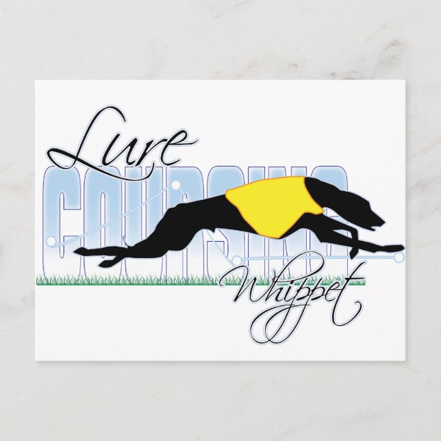 Lure Coursing Whippet Postcard (Front)