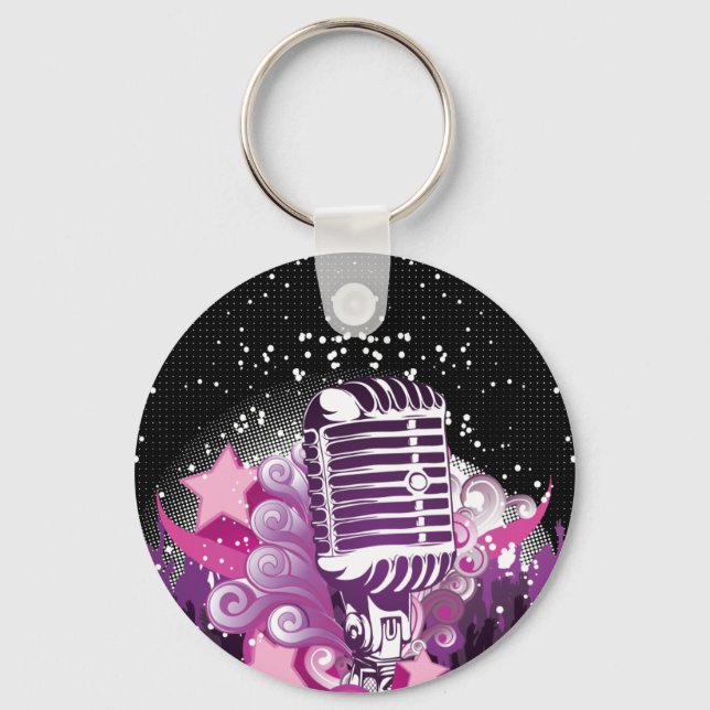 Lure of the Microphone Key Ring (Front)