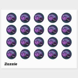 Lurk Introvert Snail Emote Classic Round Sticker