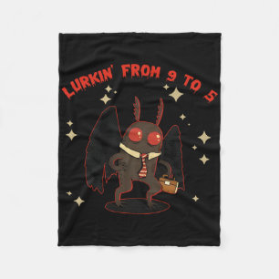 Lurkin' From 9 To 5 Witch Spooky Halloween Fleece Blanket