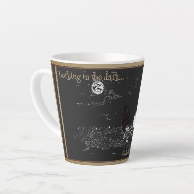 Lurking in the Dark Small Latte Mug (Left Angle)