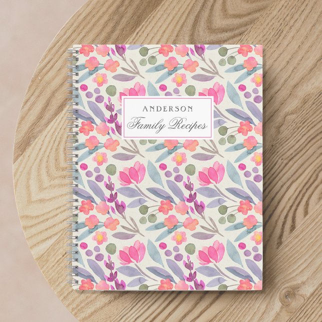 Luscious Floral Personalised Family Recipe Book (Creator Uploaded)