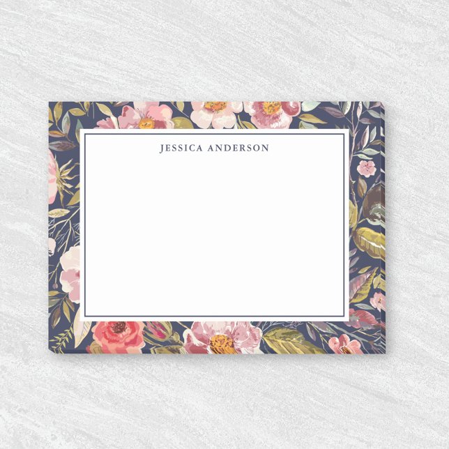 Luscious Floral Personalised Name Post-it Notes (Creator Uploaded)