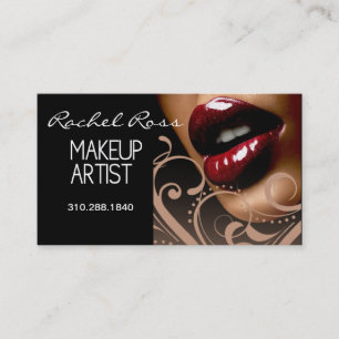 Luscious Glossy Lips Curliques   mocha Business Card