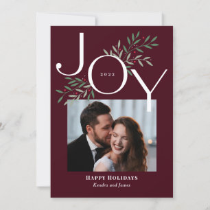 Luscious Joy Photo Holiday Card Christmas Card