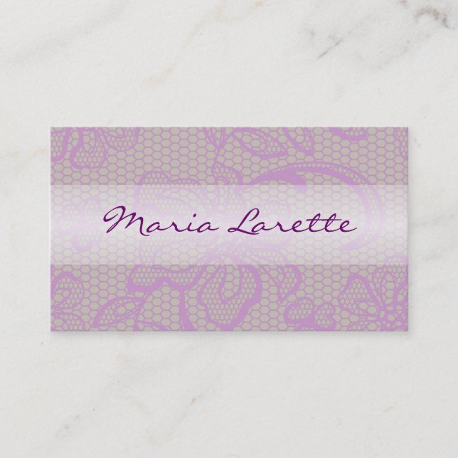 LUSCIOUS LACE Vintage Fashion Designer Card (Front)