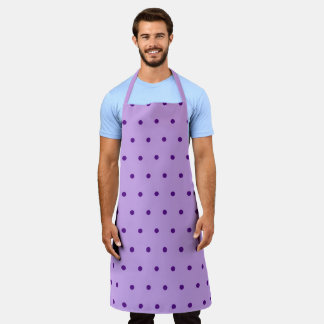 Luscious Lavender Purple Polka Dot Lilac  Apron