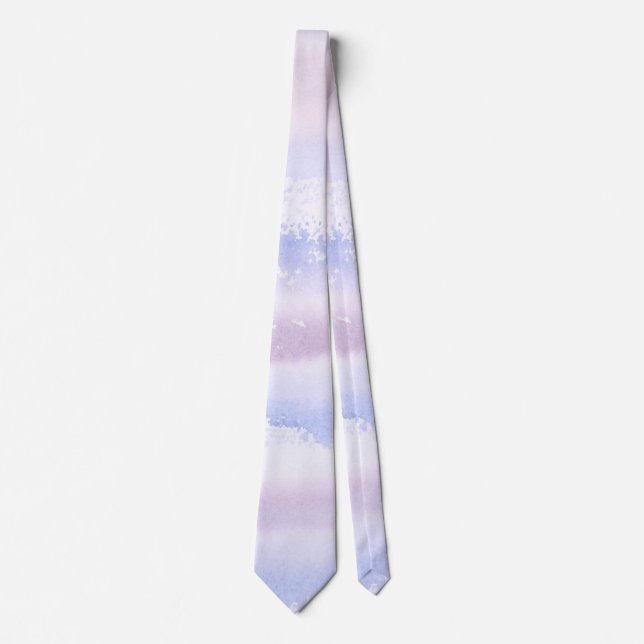 Luscious Lavender Watercolor Tie (Front)