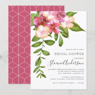 Luscious Leaves Hawaiian Bridal Shower Invitation