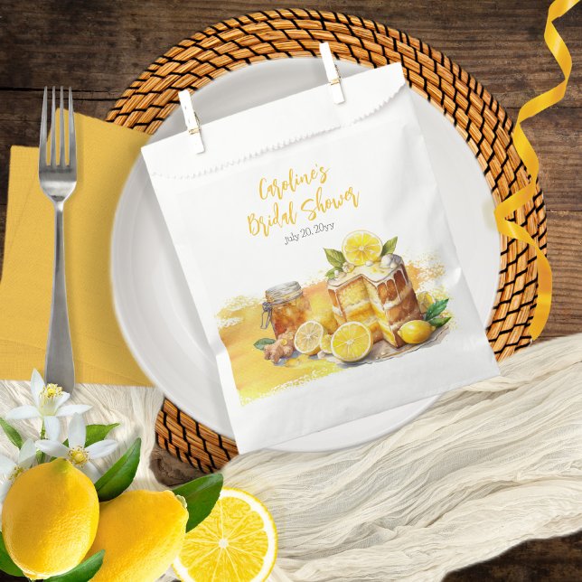 Luscious Lemon Cake Ginger Tea Bridal Shower Favour Bags (Creator Uploaded)
